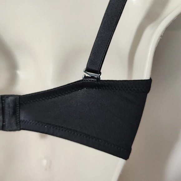 Victorias Secret PINK Wear Everywhere Push Up Pigeonnant Bra Size 32DD Black - Picture 4 of 9